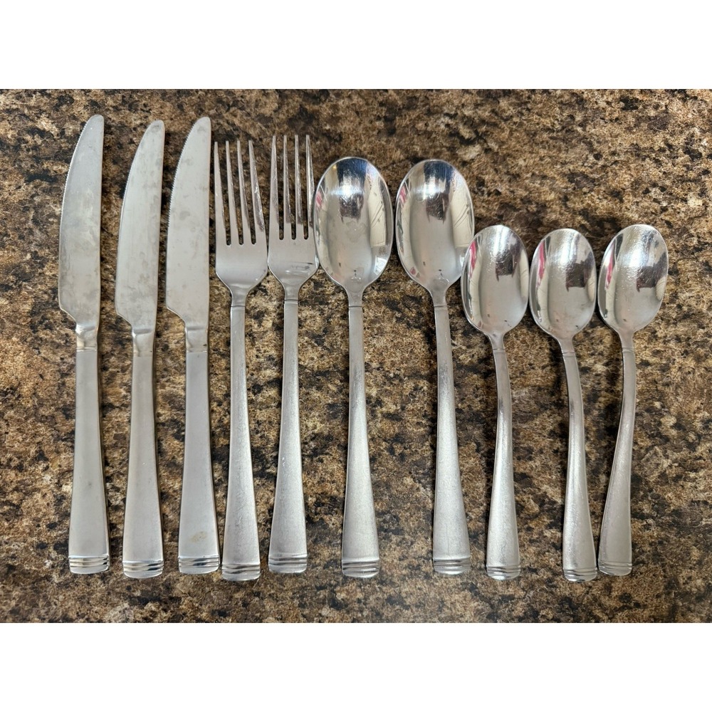 Farberware Stainless Flatware Set Various Pieces 3 Knives 2 Forks‎ 5 Spoons